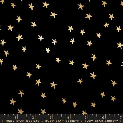 Moda Ruby Star Starry by Alexia Abegg RS4109 50M Black/Gold Metallic COTTON