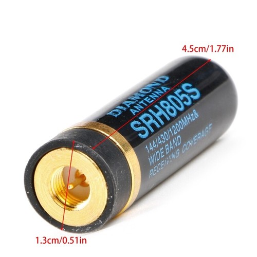 SRH805 4.5cm Short Dual Band SMA-Male For YAESU For Ham Radio - Zdjęcie 8 z 8