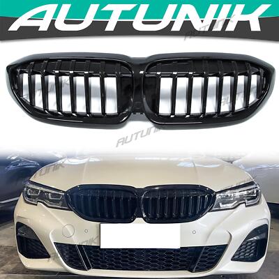 Glossy Black Front Kidney Grill Grille for BMW G20 G21 330i M340i