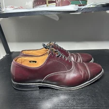 Allen Edmonds Park Avenue Mens Size 10.5 D Burgundy Cap Toe Oxford Dress Shoes 