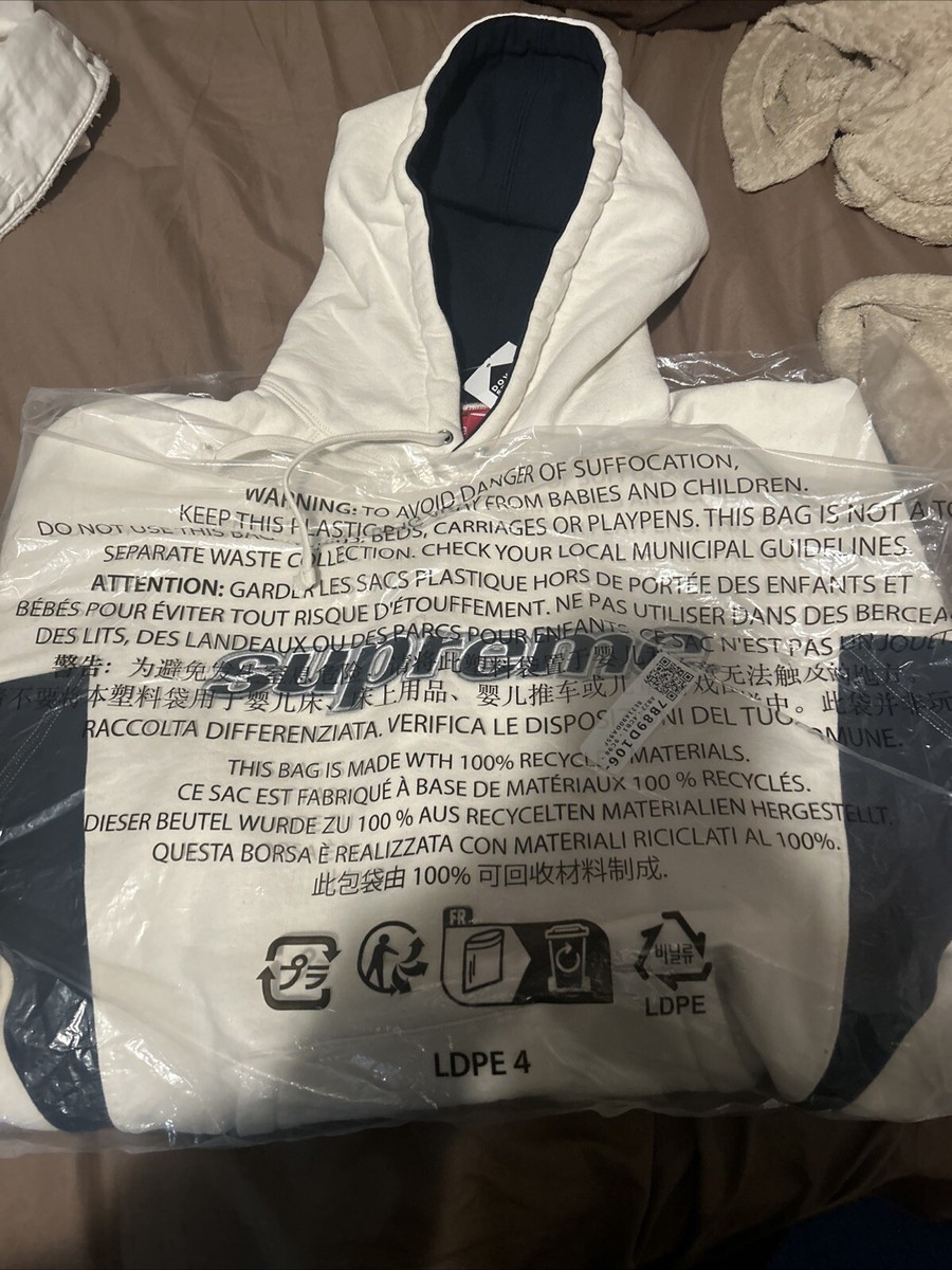 Supreme Division Hooded Sweatshirt Natural Mens Large Brand