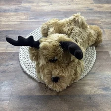 Kellytoy Fuzzy Moose Plush 15" Floppy Tan Soft Stuffed Animal