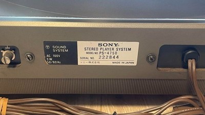 Sony PS-4750 Direct Drive Turntable Record Player Working | eBay