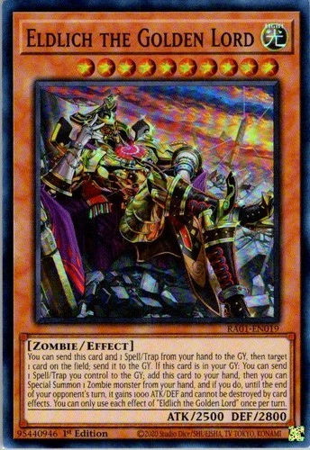 Eldlich the Golden Lord (PUR) Prismatic Ultimate Rare RA01-EN019 NM