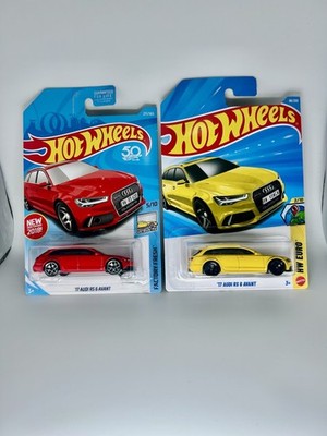 Hot Wheels Audi Lot Of 2x -  17 Audi RS 6 Avant Red & Yellow 2018 Factory Fresh