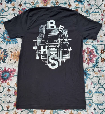 Vintage Beat The Street Tour Bus Graphic Tee Shirt Black Size Medium - Image 1 of 4