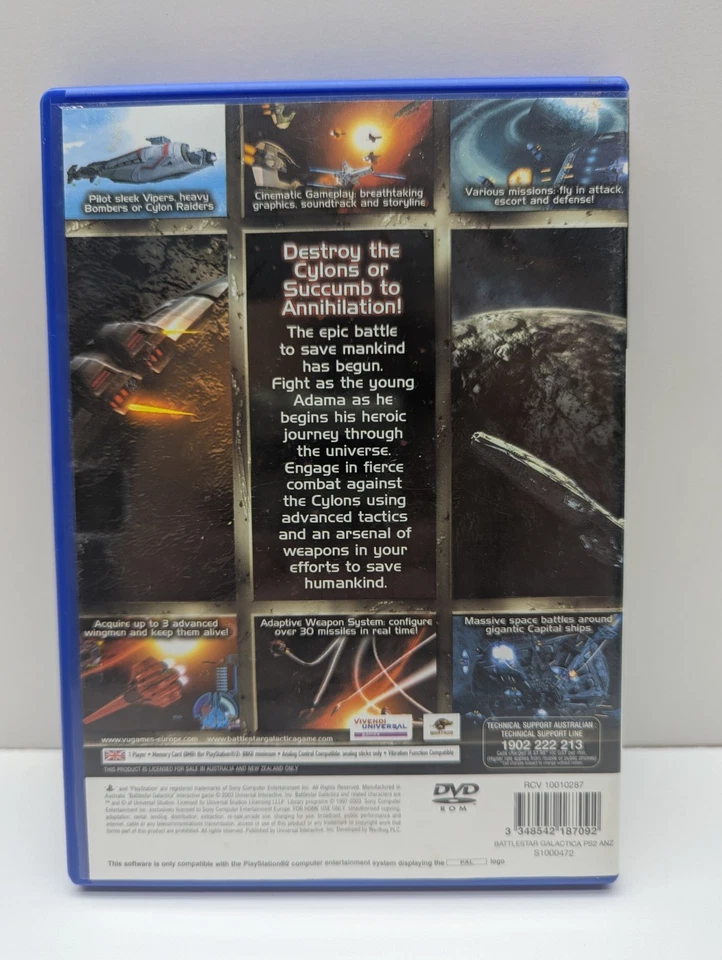 Battlestar Galactica (PlayStation 2 PS2) Complete - Image 2 of 3