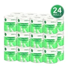 24 Rolls 3-Ply Toilet Paper Bulk Septic Safe 210 sheets per roll 100% bamboo