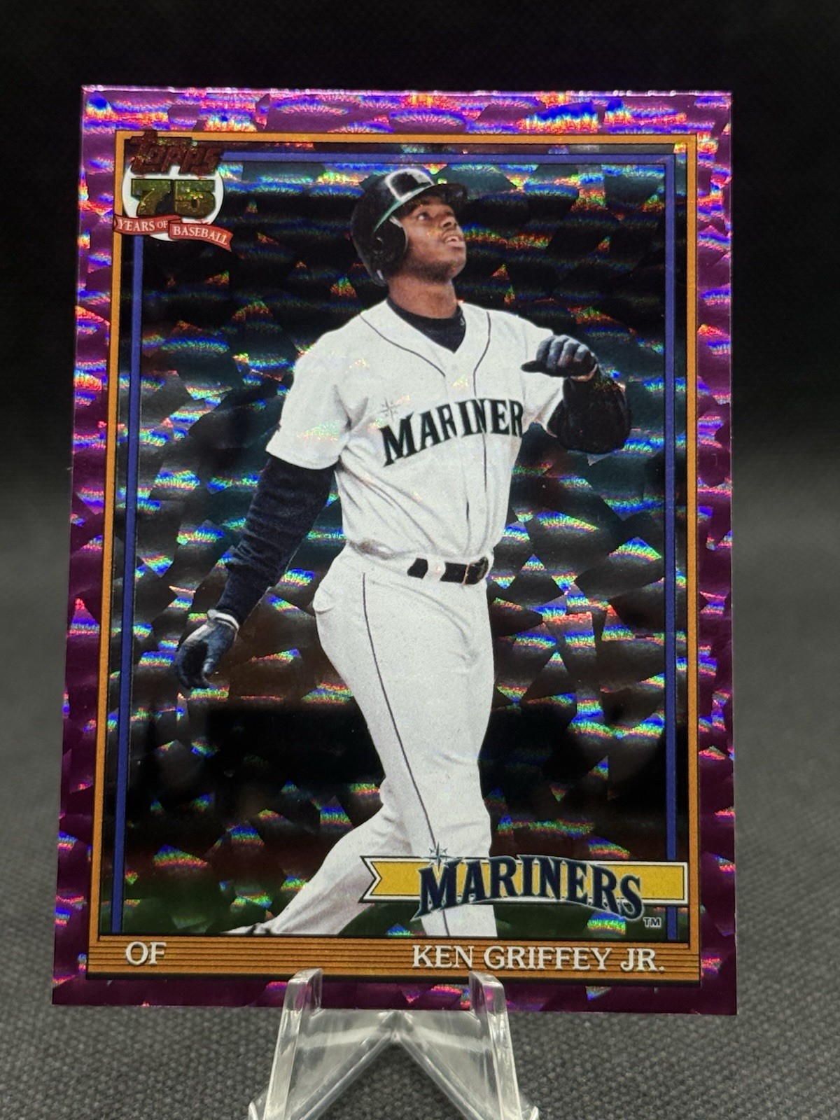 2026 Topps Series 1 - 1991 Topps Baseball Ken Griffey Jr #T91-45 Pink Crackle...
