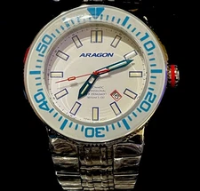 Aragon A375WHT Hercules T100 Flat Tube Automatic 50mm