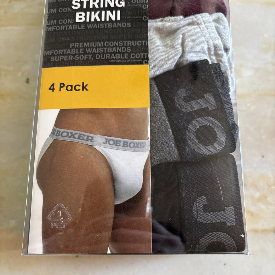 New Kmart Joe Boxer Men’s 4 Pack String Bikini  Brief Underwear Vintage XL - Image 2 of 4