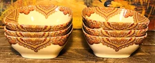 Set of 6 * 222 Fifth Spice Road Cereal / Soup Bowls  6" x 2.5"