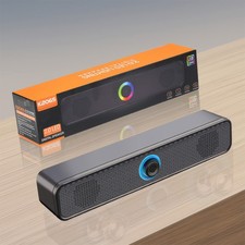 LED Computer Lautsprecher Bluetooth USB Soundbar für PC,Desktop,Laptop,Monitor