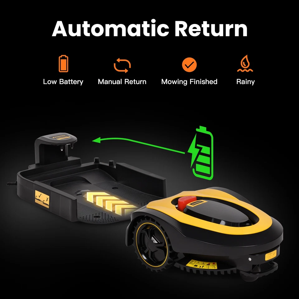 28V Robot Lawn Mower 600m², Automatic Return & Obstacle Avoidance 2900 RPM - image 4 of 4