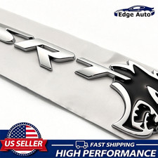 Chrome Black For Srt Hellcat Emblem Devil Cat Rear Tailgate Liftgate Badge Decal