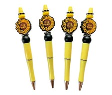Dog Mom Sunflower Beaded Pen with Refill, Dog Lover, New Dog Owner Gift