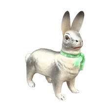 Antique German paper mache Easter bunny candy container deadstock old store coll