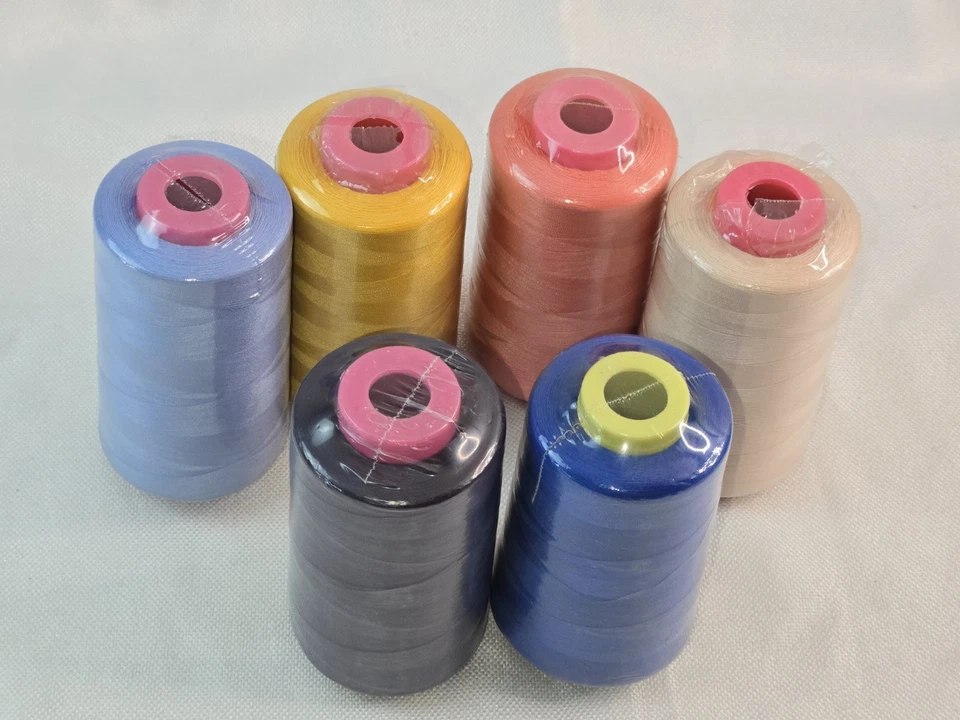 Lot of 6 Mixed  Big Spools Mixed Color t27s/2 Sewing Thread /Cone 135 g - Image 2 of 4