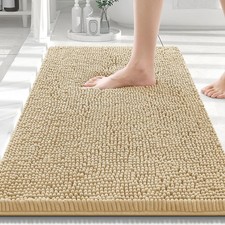 Smiry Luxury Chenille Bathroom Rug 30x20, Extra Soft Absorbent Shaggy Bath Mat