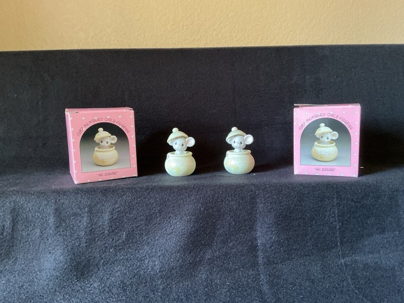 Precious Moments 1982 Members Only “Hi Sugar” Mouse Figurines 