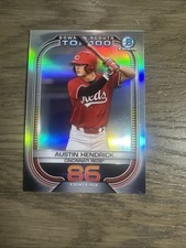 2021 Bowman Chrome Scouts Top 100 Refractor AUSTIN HENDRICK BTP-86 Reds