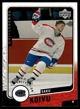 2000-01 Upper Deck Legends Legendary Collection Silver Saku Koivu 013/100