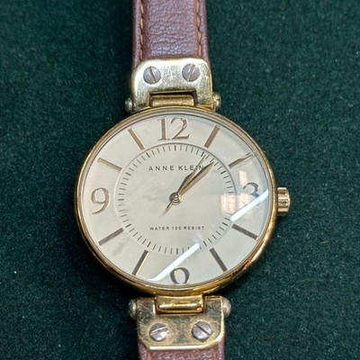 Vintage Anne Klein Watch Womens 33mm Gold Tone Y121E - As Is