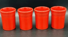 Fiesta homer Laughlin WWC 8oz juice Tumbler Scarlet set Of 4