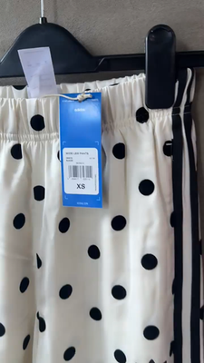 adidas Originals Satin Polka Dot Wide Leg Pants Women Lifestyle