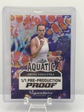 leaf aquatic series Aryna Sabalenka 1/1 Pre-production Proof Tennis Card