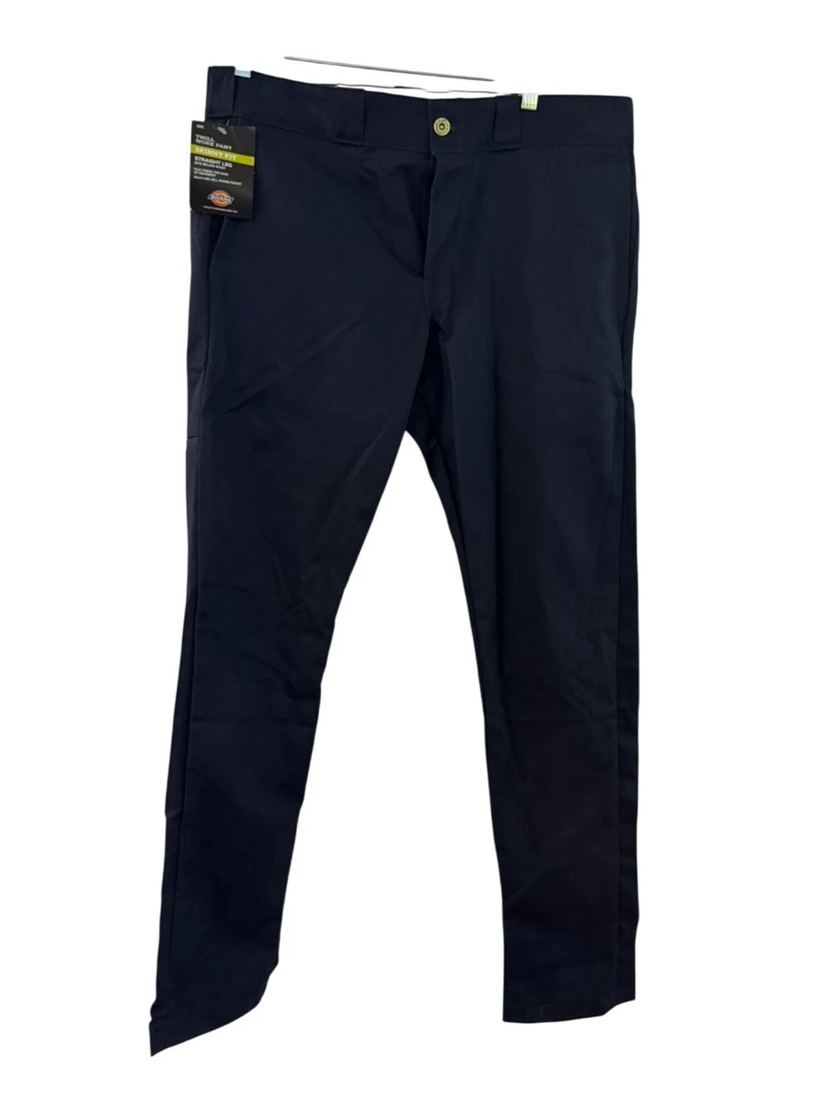 Dickies Pantalones De Sarga Ajustados Para Mujer, Negro (Rinsed Black Dickies Pantalones De Sarga Ajustados Para Mujer, Negro (Rinsed Black