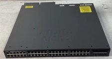 Cisco Catalyst 3650 WS-C3650-48FD-L 48-Port Gigabit Ethernet Switch.