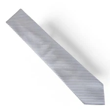 Perry Ellis Portfolio Men's Keen Stripe Tie Necktie Silver Classic 3" $55