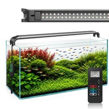 36-45in Freshwater Aquarium Light, RGB W Fish Tank Light 24/7 Timer with Re...