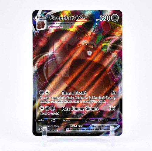 Greedent Vmax - 218/264 Fusion Strike Ultra Rare Pokemon - NM/MINT