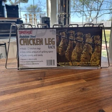 Bayou Classic 0770 Stainless Chicken Leg Rack Holds 12 Chicken Legs Perfect f...