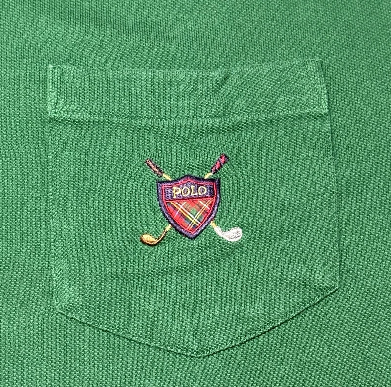 Vintage Polo Golf Ralph Lauren Shirt M Y2K Golf Club Crest 90s Pique