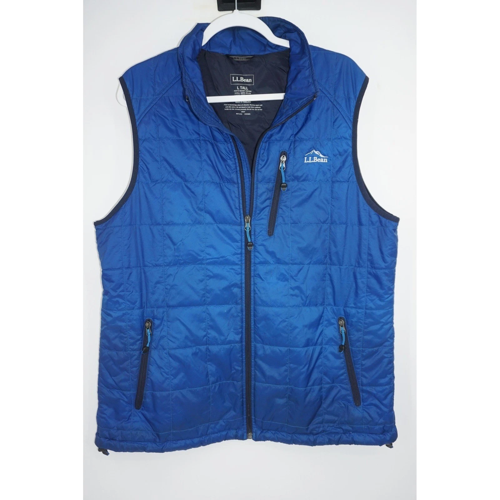 LL Bean Vest Mens Large Tall Blue Quilted Primaloft Insulated Zip Pockets Hike
Opens in a new window