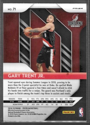 2018-19 Panini Prizm #71 Gary Trent Jr Red White Blue Prizm