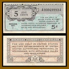 MPC 5 Cents, Low SN 49993 Serie 461 Plate 7 Ci