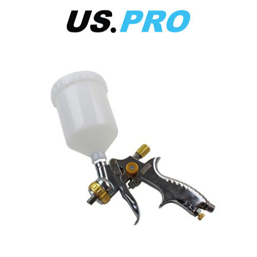 Paint Spray Gun LVLP Polished Aluminum Gravity Feed 1.4 mm Nozzle 1000 ml Cup