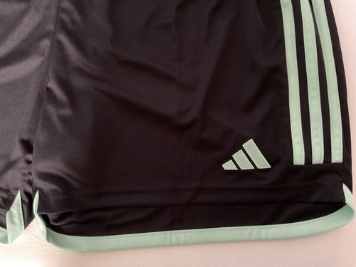 adidas Womens Wales Shorts Football Soccer Aeroready M L Black Green HS5411 - Picture 4 of 10
