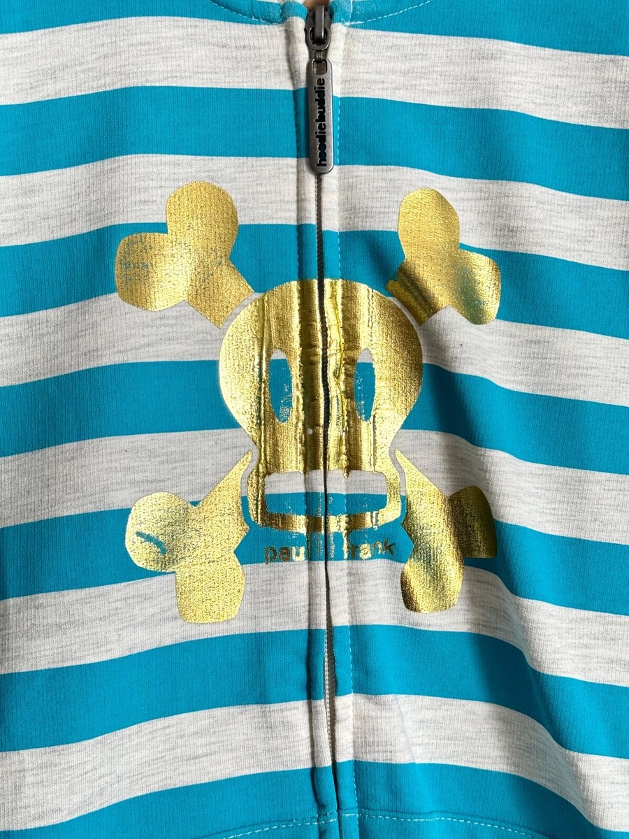 Scurvy Gold Foil Zip Hoodie with Built-in Headphones by Paul