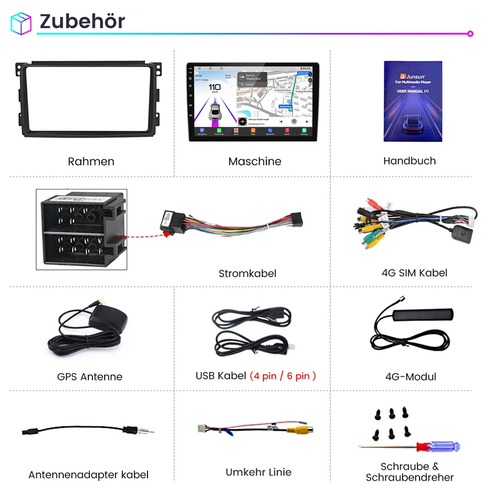 6+128G Android14 Carplay Für Benz Smart Fortwo 451 05-2015 Autoradio GPS Navi BT - Bild 3 von 4