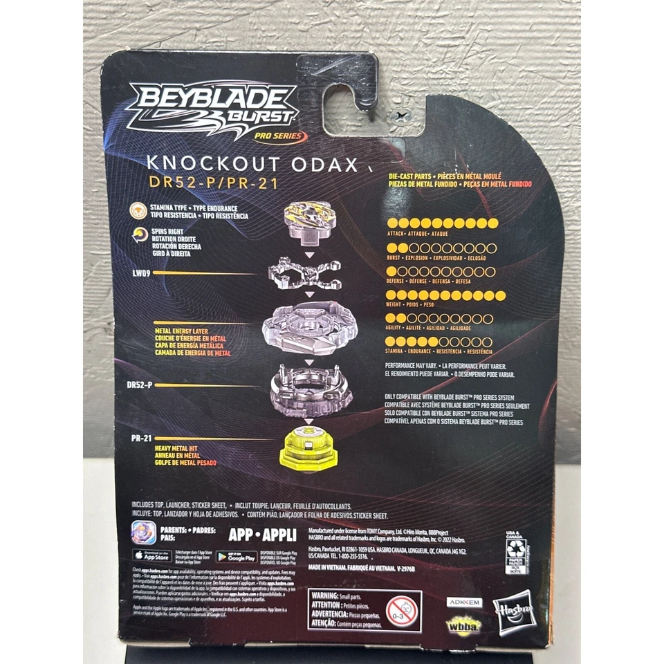 Beyblade Burst Pro Series Knockout Odax DR52-P/PR-21 Foto 2 de 3