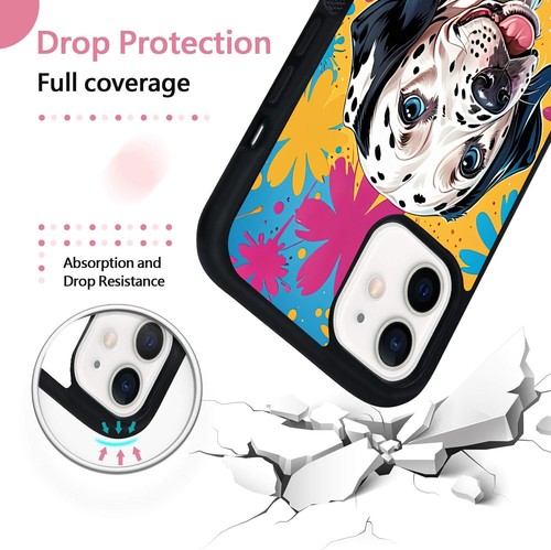 For iPhone SE XS XR Max 5 6 7 8 Plus Anti scratch Cover Animal Print Dalmatian - Picture 25 of 25