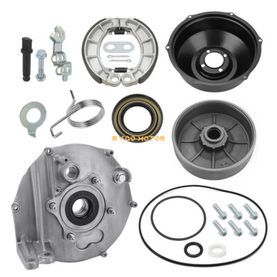 Rear Brake Drum Hub Plate Cover Shoes Kit for Honda Rancher 350 TRX350 2000-2006