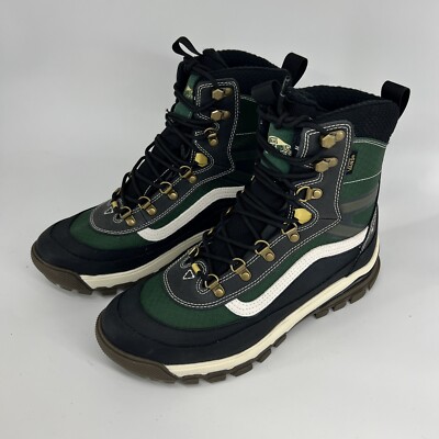Size 9.5 VANS Snow-Kicker Gore-Tex MTE-3 Black/Green Men's Boots New
