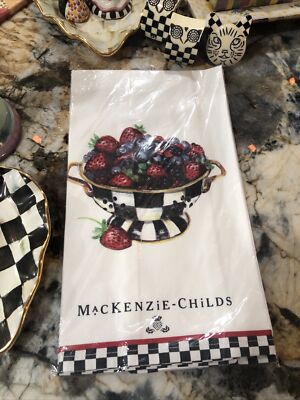 MacKenzie-Childs Berry Breakfast Dish Towel With Courtly Check