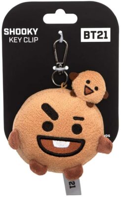 Aurora BT21 Shooky Plüsch Schlüsselanhänger 61337 Brown Offizieller Ware Weiches